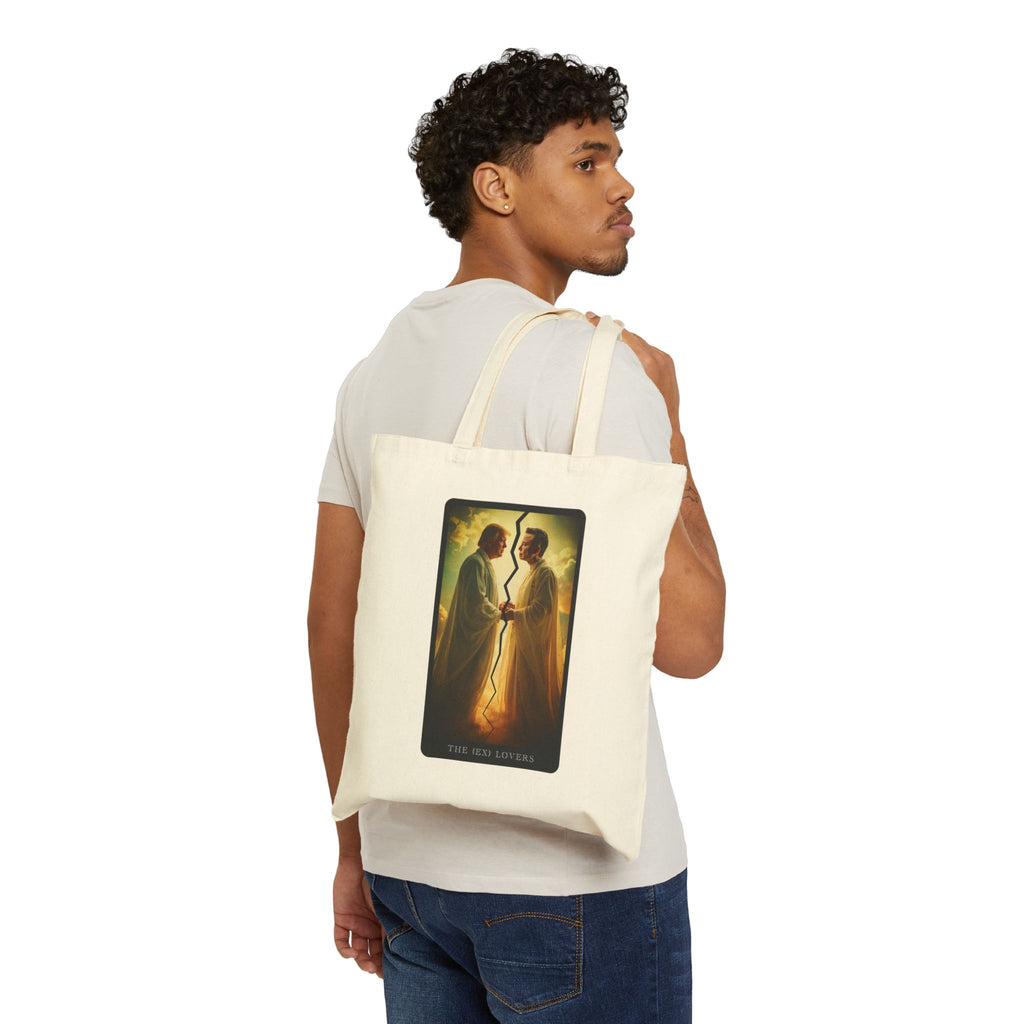 MERICA Tarot: The (EX) Lovers Cotton Canvas Tote Bag