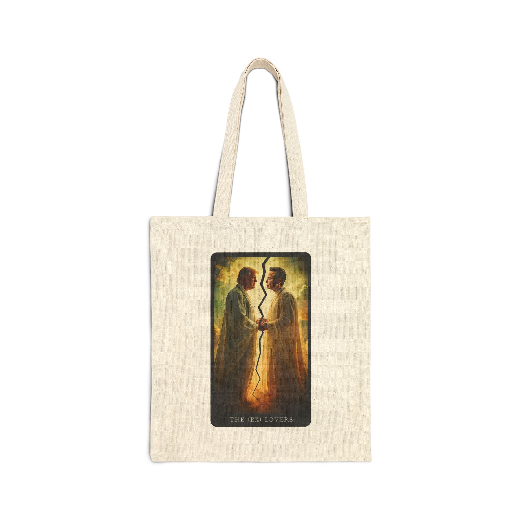MERICA Tarot: The (EX) Lovers Cotton Canvas Tote Bag