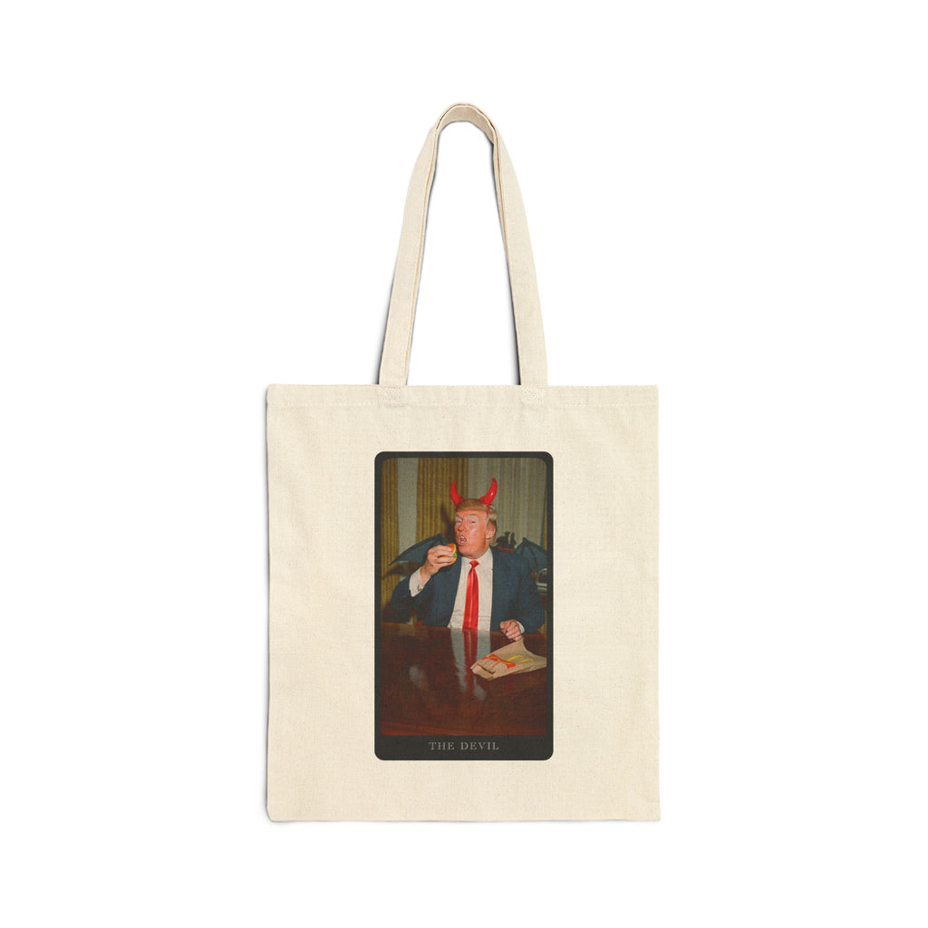 MERICA Tarot: The Devil Cotton Canvas Tote Bag